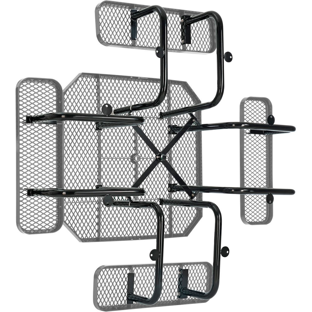 Global Industrial 46" Octagonal Picnic Table Expanded Metal Gray