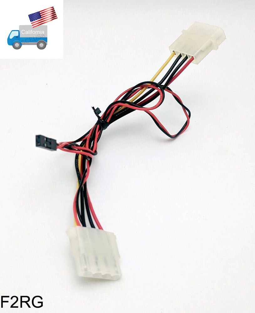 2-Pack: 2pin Case Fan LED Adapter to 4pin Molex Peripheral Power Extension Cable