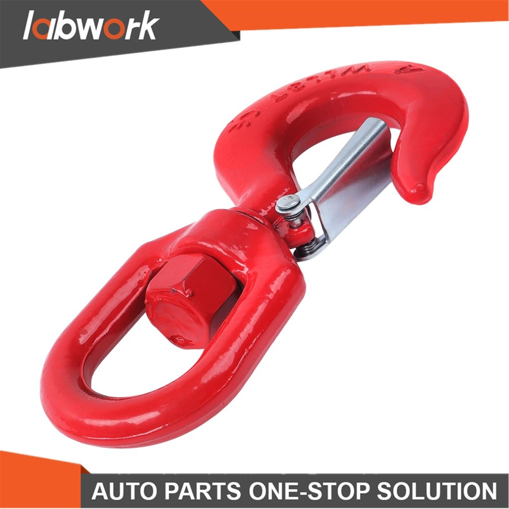 Labwork 3 Ton Locking Swivel Hook 5/8" Grade 80 Lifting Hook Rigging with Latch