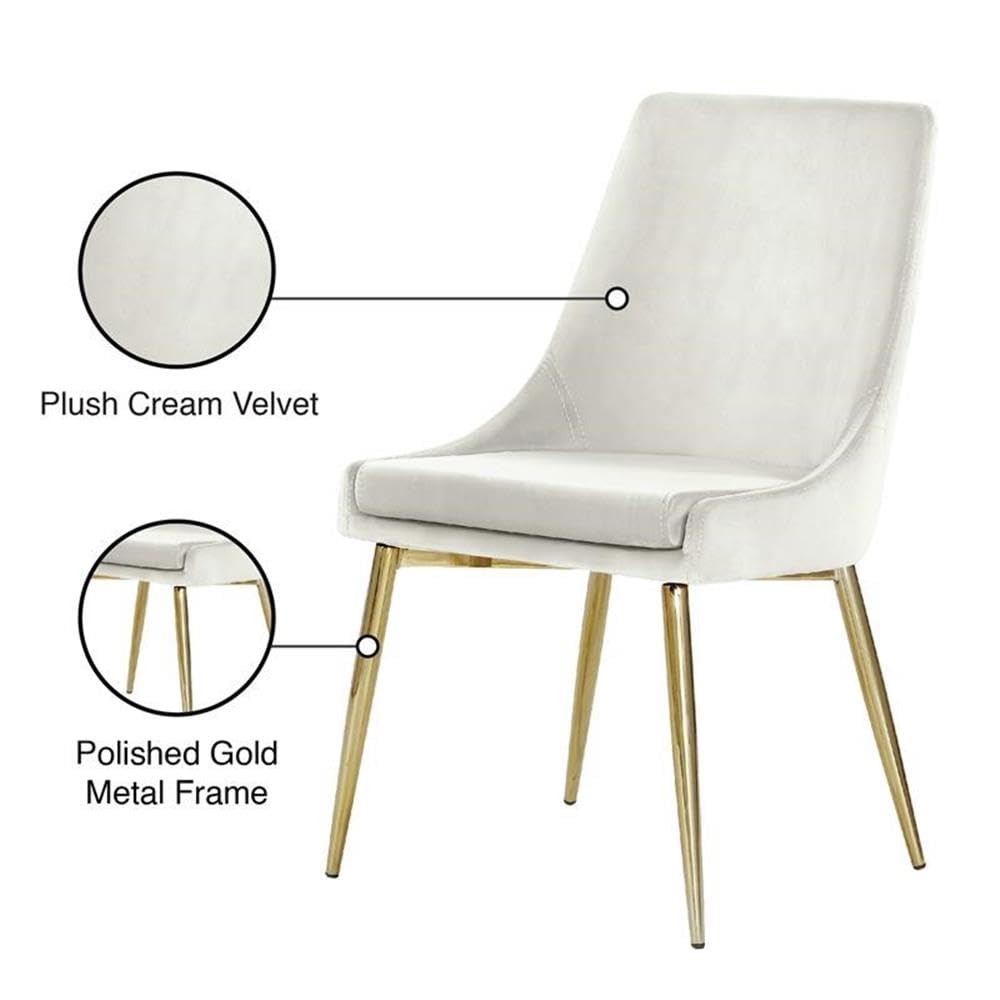 Meridian Furniture Karina Collection Modern Velvet Upholstered Dining Chair