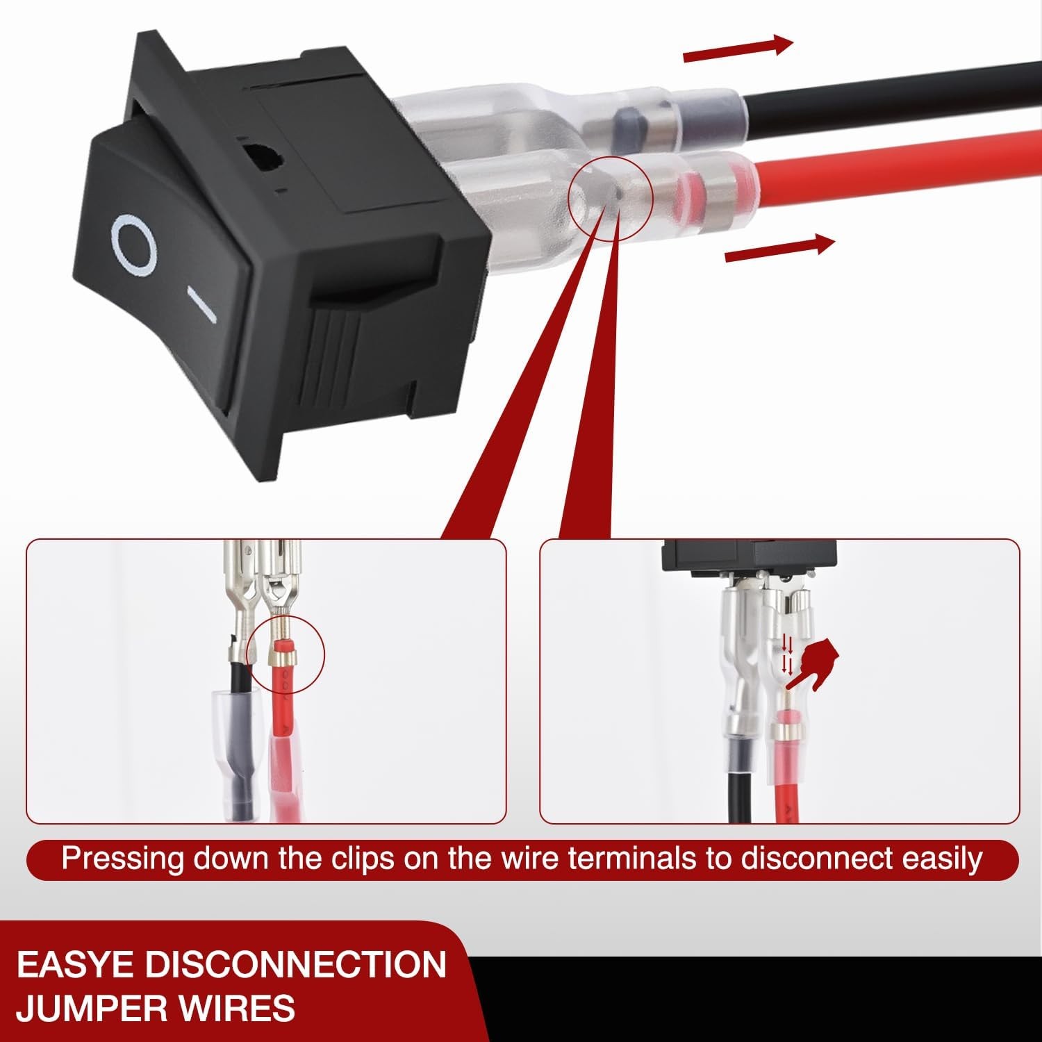 Nilight 10PCS Mini ON/Off Rocker Switch 2Pin SPST 12V 20A 125V 10A Toggle Switch