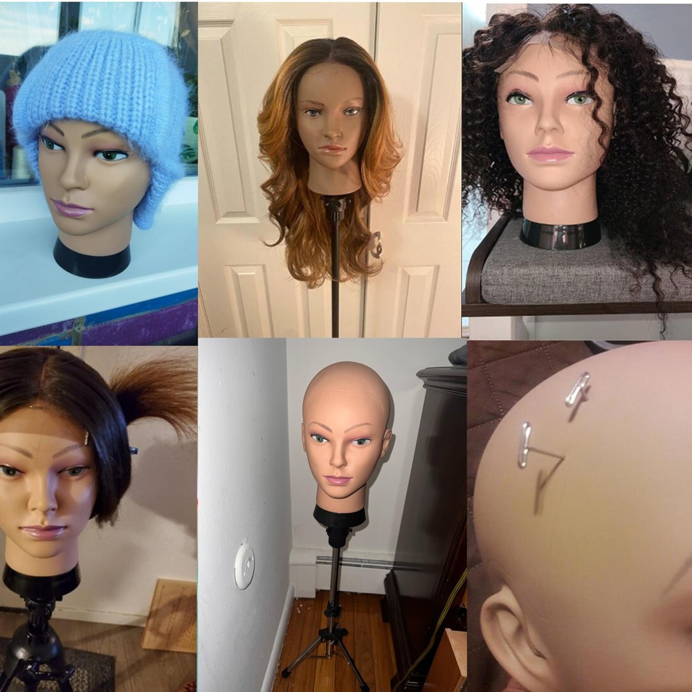 Mannequin Head Stand Wig Training Head w/ Clamp
