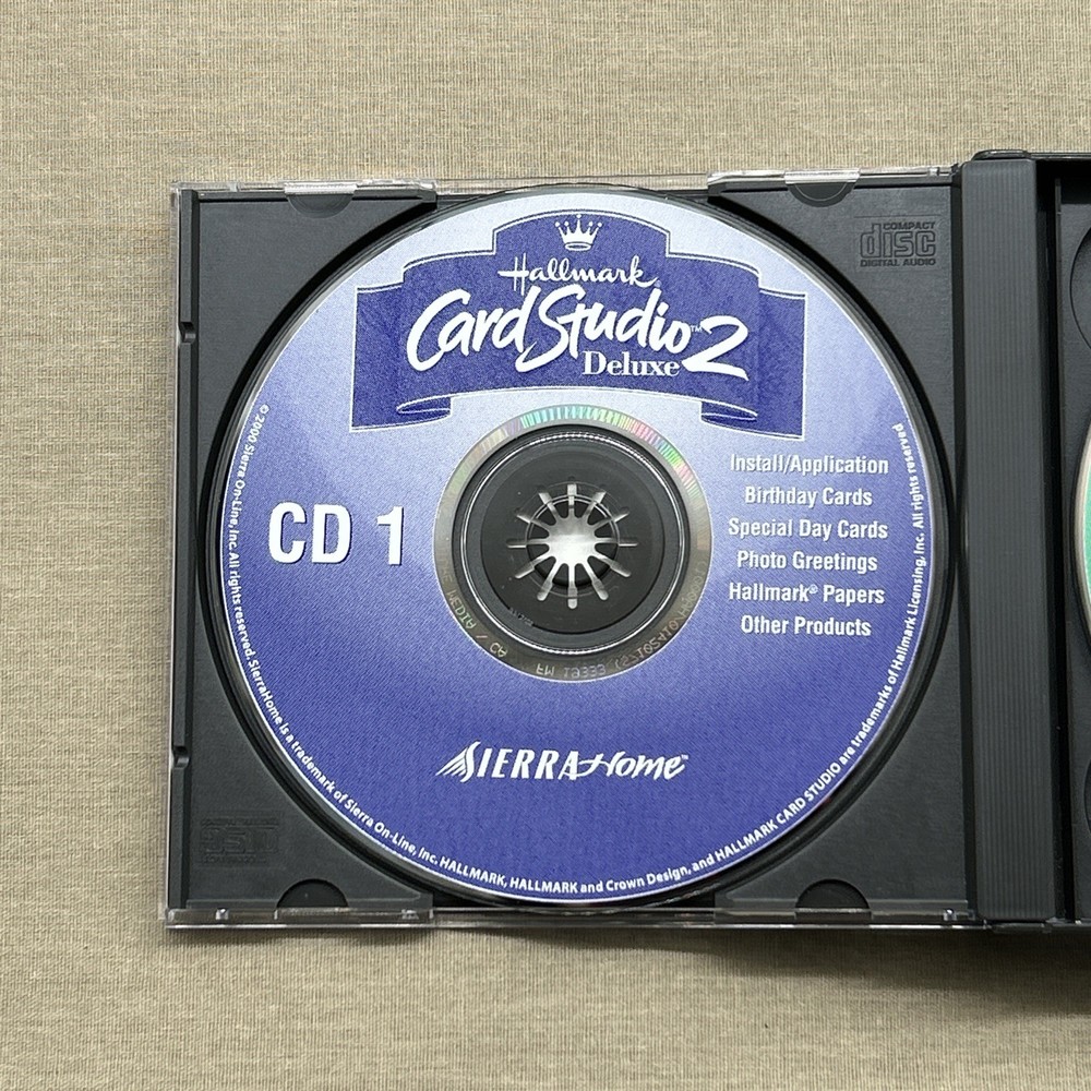 Hallmark Card Studio Deluxe 2 (PC CD 4-Disc Set Windows) Scrapbook Paper Doll +