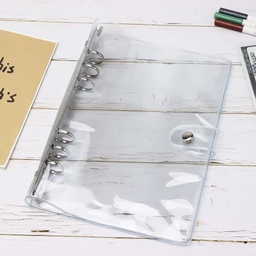 Clear Binder with Inner Pockets Plastic Clear PVC Notebook Cover 20mm A5