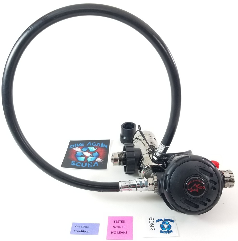 HOG D1, DIN Classic Scuba Dive Regulator Set 1st & Primary 2nd Stage Adjustable