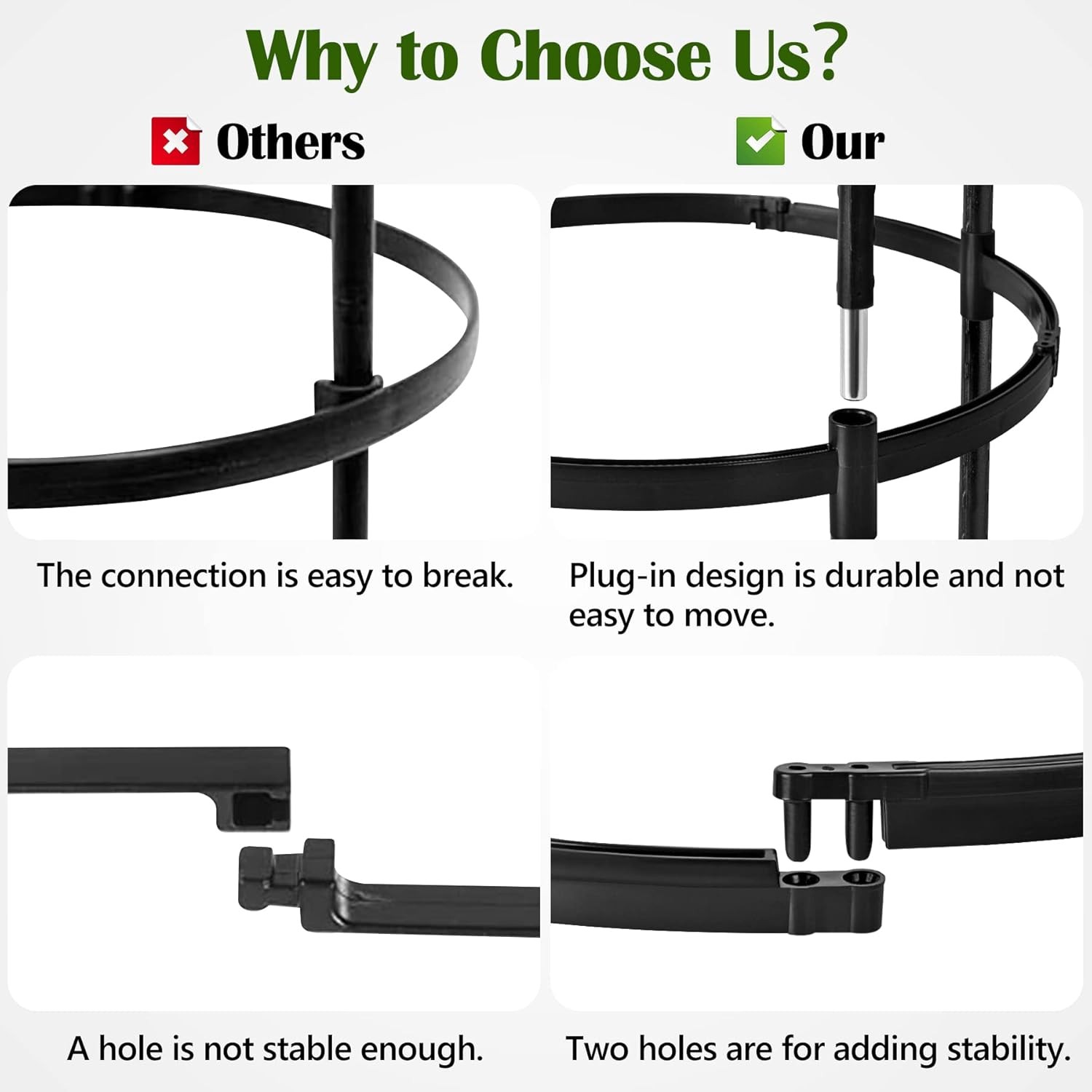 Garden Obelisk Trellis 6Ft Tall Rustproof Climbing Plant Support Garden Black