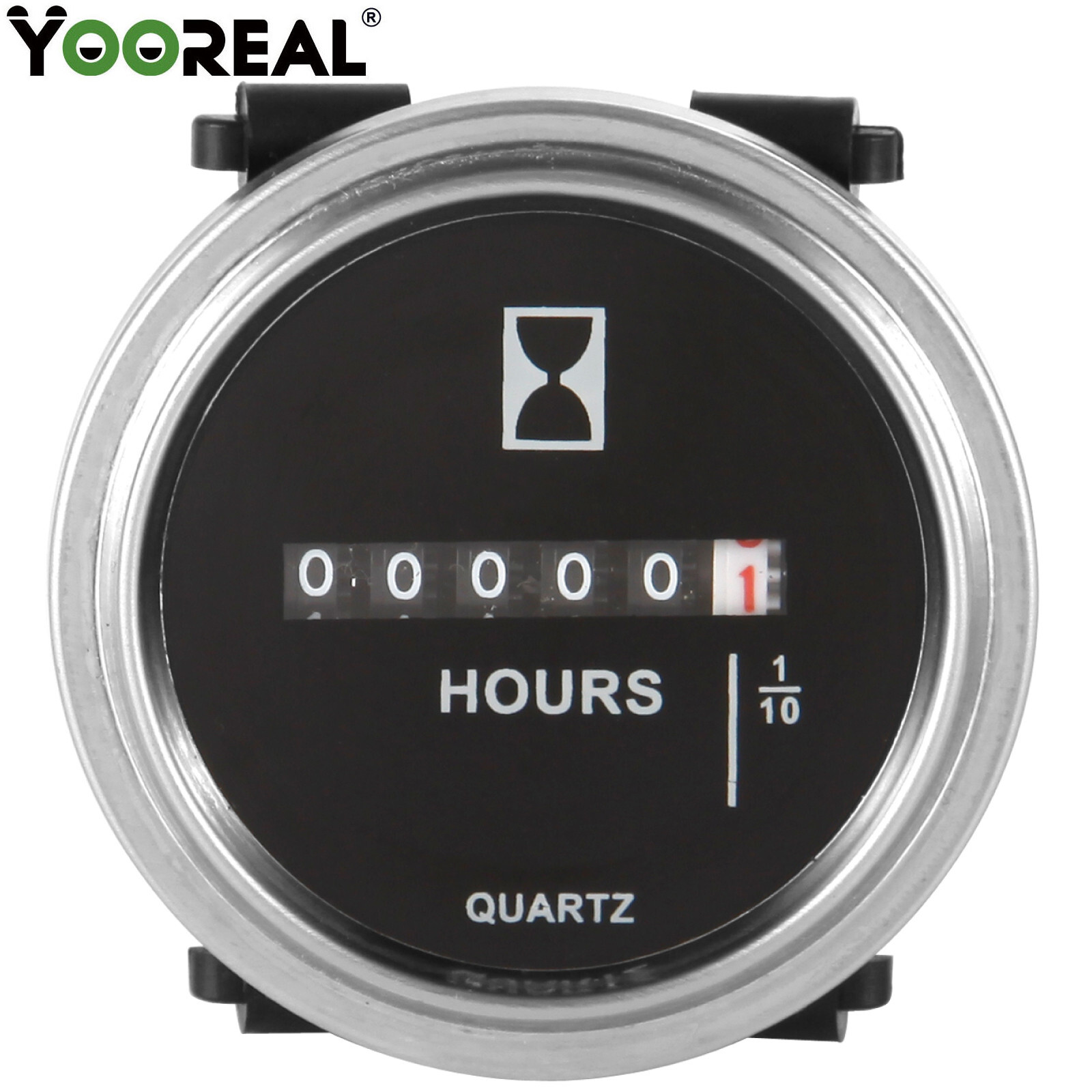 Yooreal 6V - 80V Round Hour Meter For Marine Boat Tractor Engine Waterproof