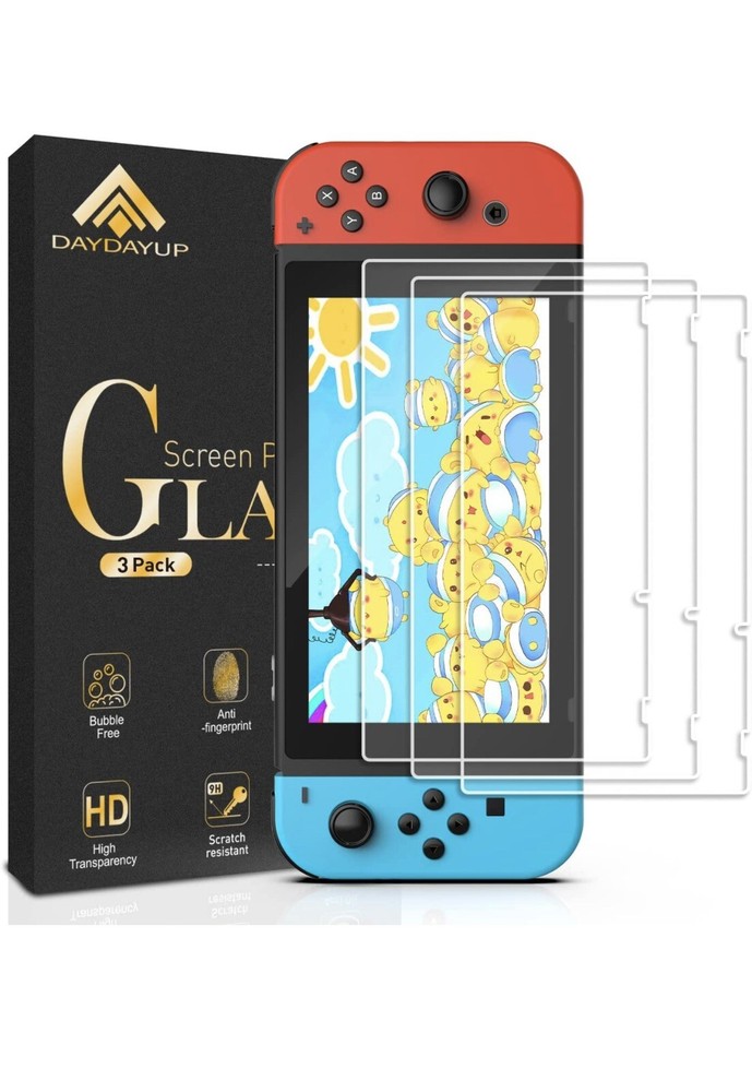 Tempered Glass Screen Protector Compatible with Nintendo switch 3 Pack