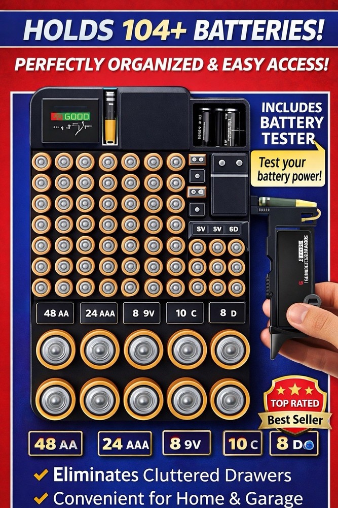 Battery Organizer By Range Kleen (Slimline)