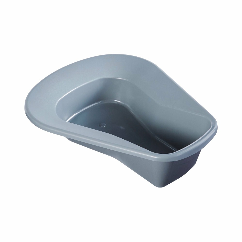 McKesson Stackable Bedpan 15" Graphite 250 lbs Weight Capacity 1 Each 56-80245