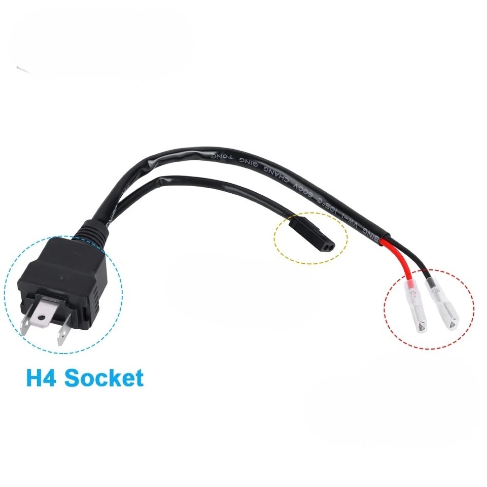 2Pcs H4 9003 LED Relay Cable Adapter Bi led Headlights Controller Wiring