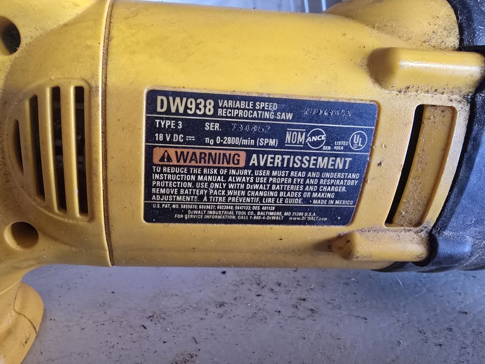 dewalt 18v reciprocating saw