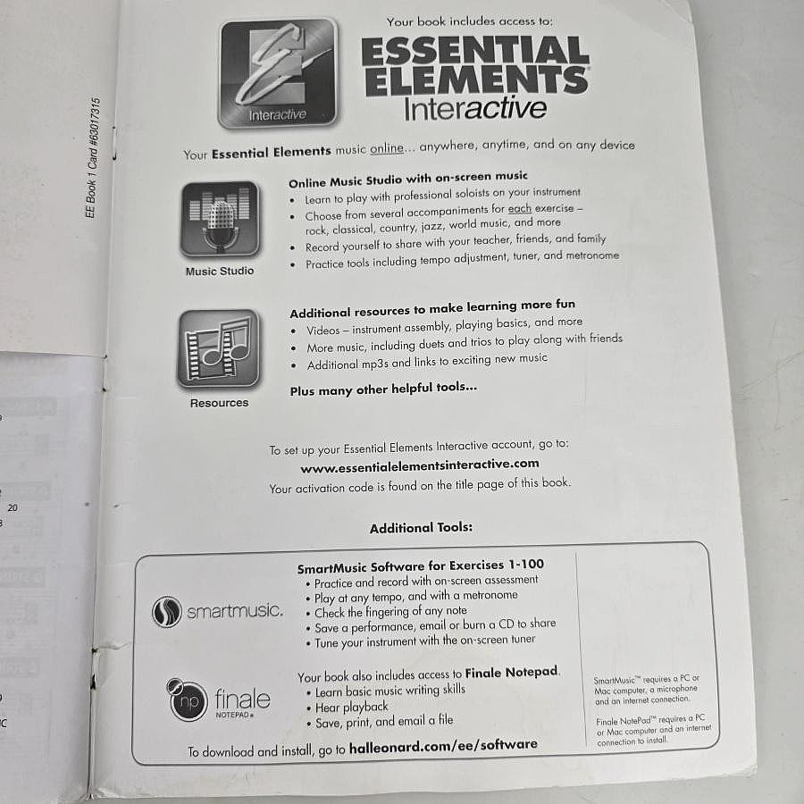 Essential Elements For Strings Viola Book 1 Hal Leonard Workbook 2002 Music