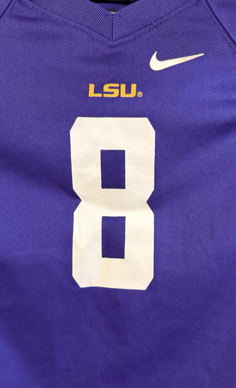Nike LSU Tigers 3T Football Jersey #8 Purple