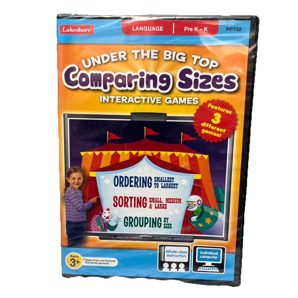 Lakeshore Interactive Games PC CD Comparing Sizes What Goes Together Sealed