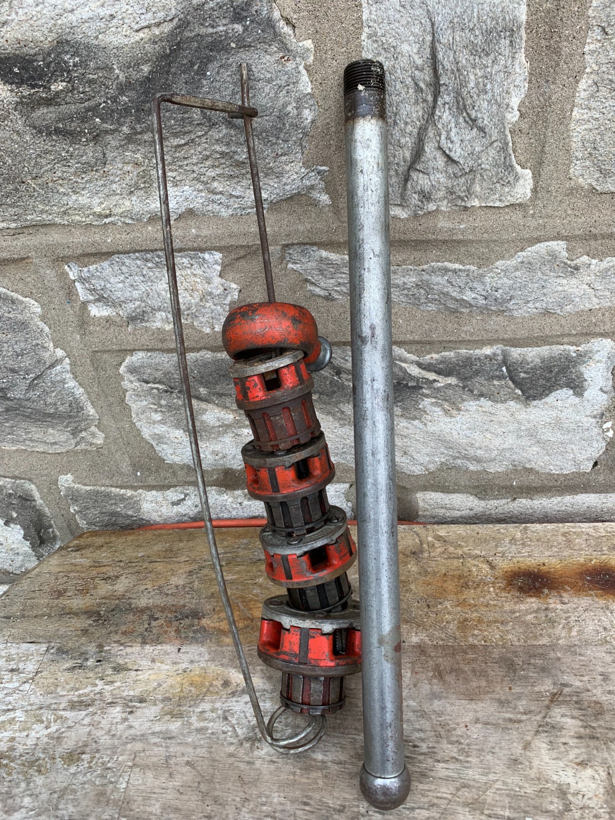 Ridgid 00-R 6 Pc VTG Pipe Threader Kit Ratchetting Die Head 3/8- 1" USA Made