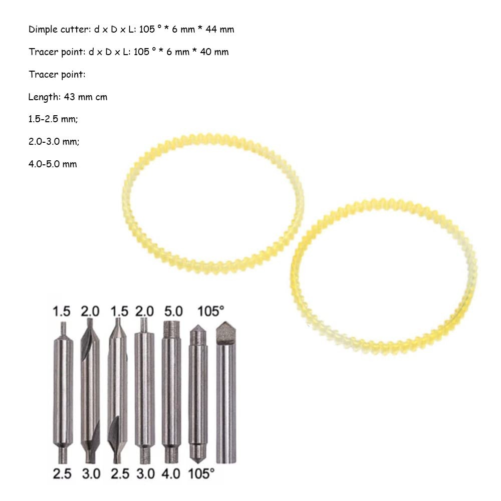 Key Cutting Machine Drill Bits Cutter Set for 368A 339C Vertical Key Machine Par