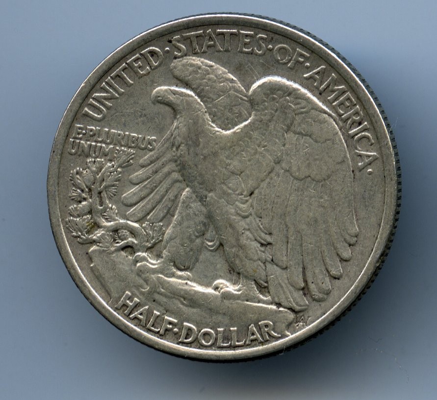 Circulated Walking Liberty Silver Half Dollars - Various Dates, Mintmarks - 6pcs