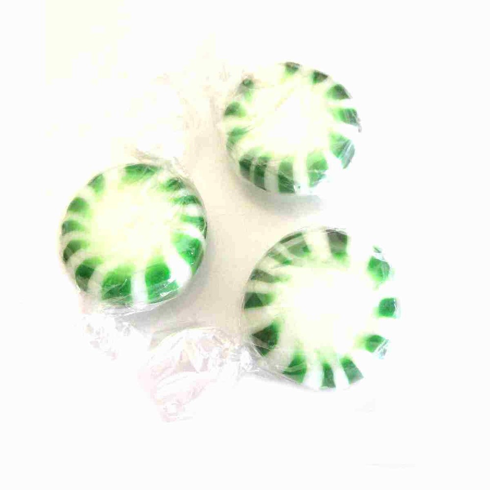 Spearmint Starlight Mints Hard candy bulk wrapped candy 2 Lbs. Menta