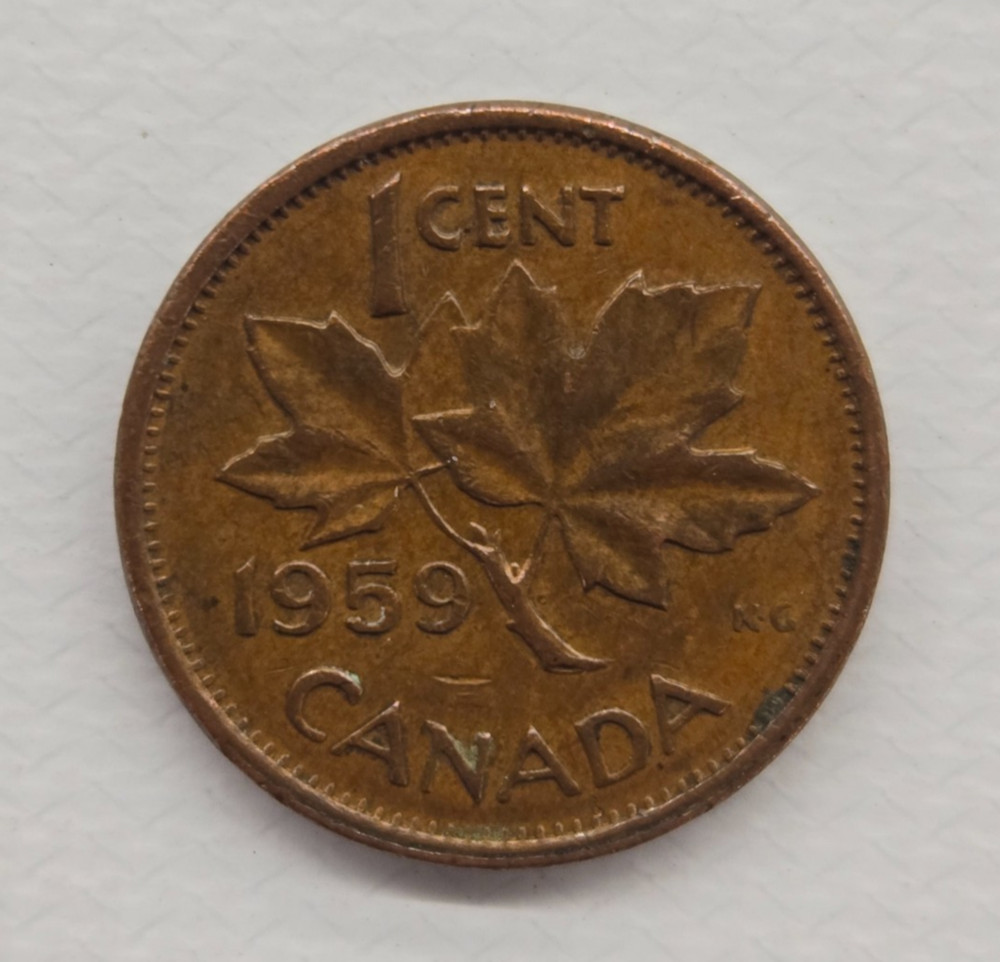 1959 Canada Cent Circulated 1c Coin