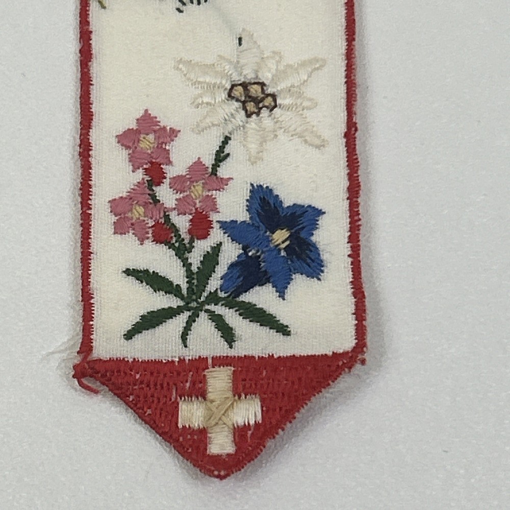 Handmade Needlepoint Bookmark - Switzerland