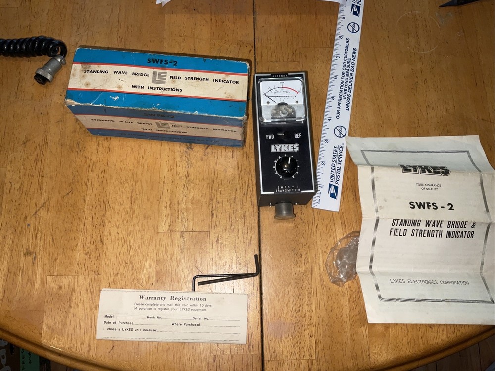 Vintage Standing Wave Bridge Field Strength Indicator SWFS2 Box Manual