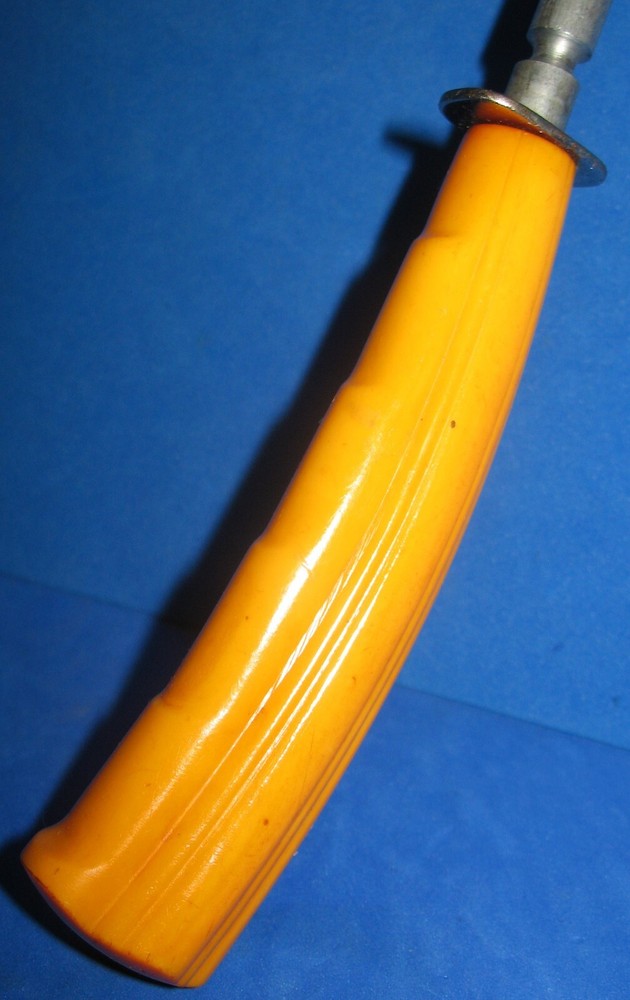 MCM Butterscotch Bakelite Handled Sharpening Steel