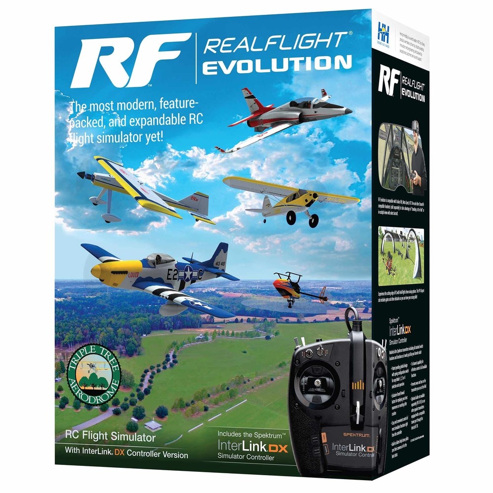 RealFlight Evolution RC Flight Simulator Software with Interlink DX Controlle...