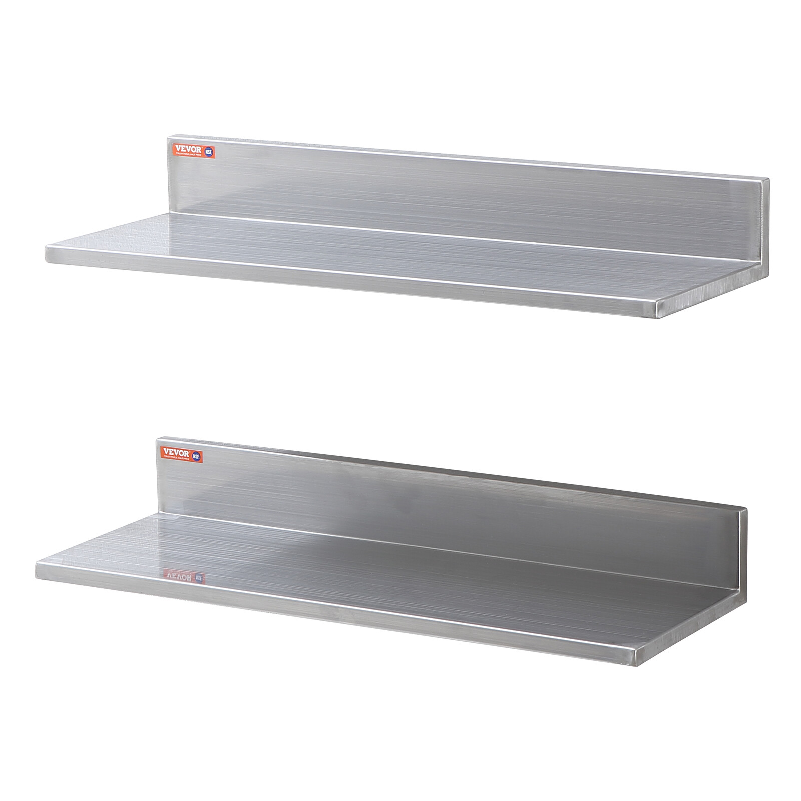 2PCS 24" x 8.6" Stainless Steel Wall Mounted Shelf Kitchen Restaurant Shelving