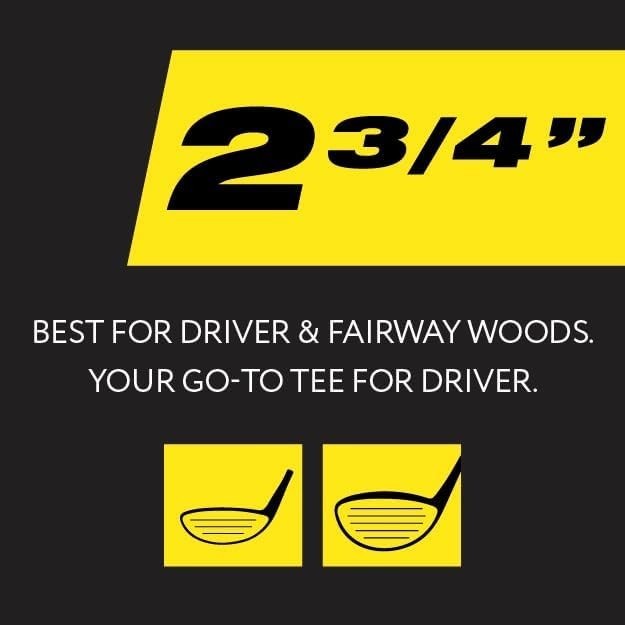 Durable 2-3/4 Inch Plastic Golf Tees | PTS 30 Count for Consistent Performance