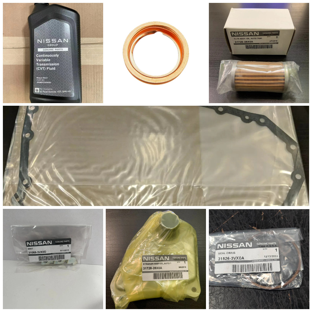 RE0F10D/JF016E GENUINE Nissan NS-3 CVT 5qt Transmission Service Kit Altima Rogue