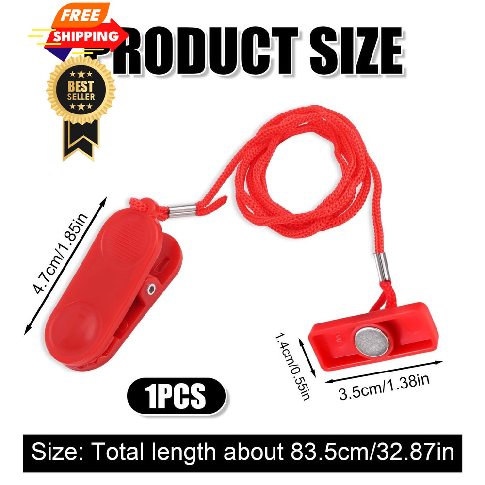 Treadmill Magnet Safety Key Replacement, Universal red