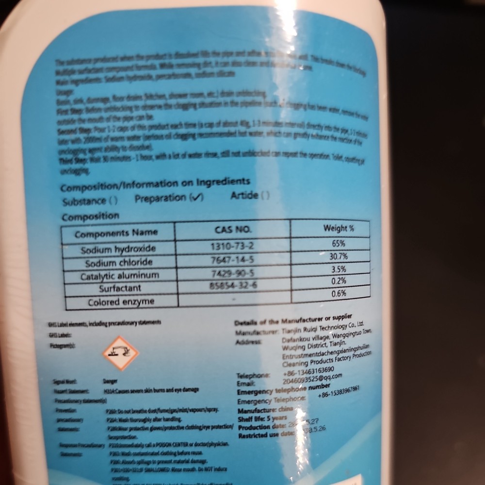 Liapu Powerful Pipe Dredging Agent for Kitchen and Toilet Pipelines - Dissolves