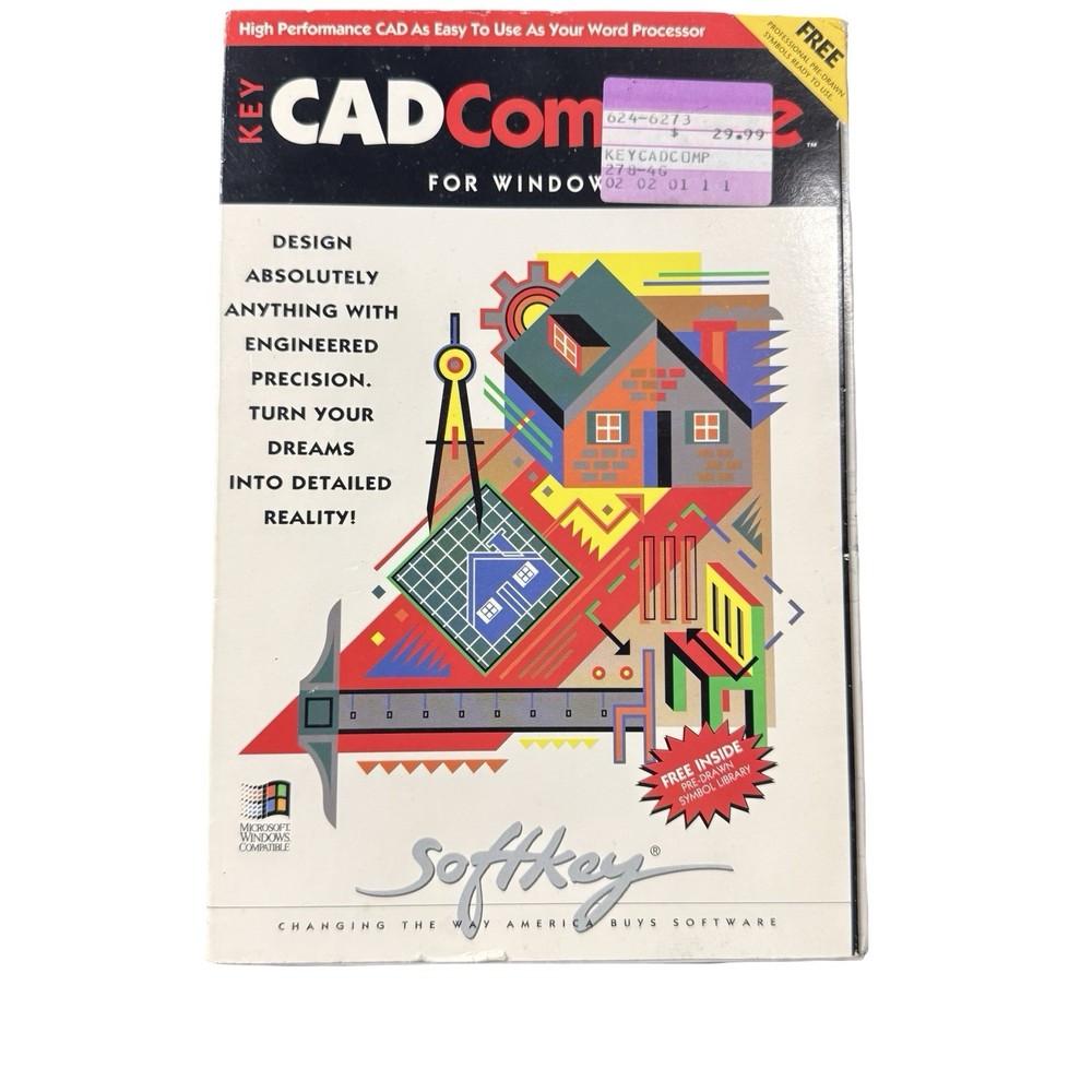 Key CAD Complete For Windows Version 1.0 (SoftKey) 3.5 Disk Software. New Sealed