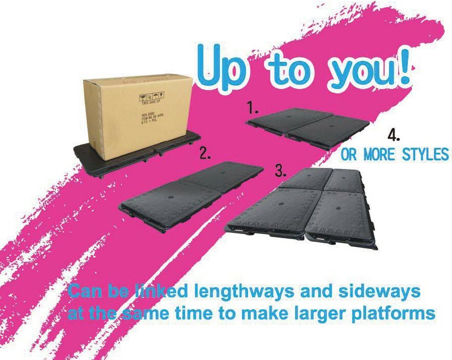 Interlocking Plastic Moving Dolly Movers Platform Utility Cart Heavy Duty 440LBs