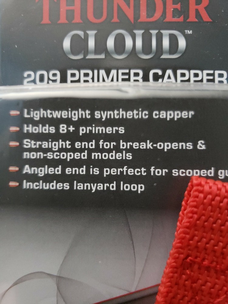 Thunder Cloud 209 Inline Muzzle loader Primer Capper by Allen, holds 8+ Primers