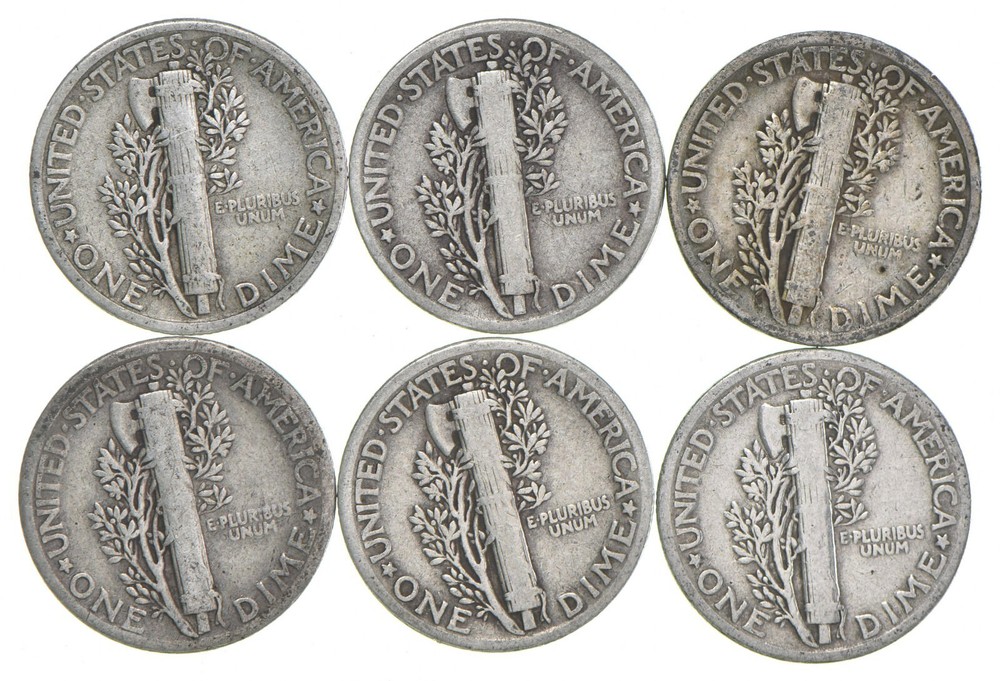 VG+ 1928 Mercury 90% Silver Dime