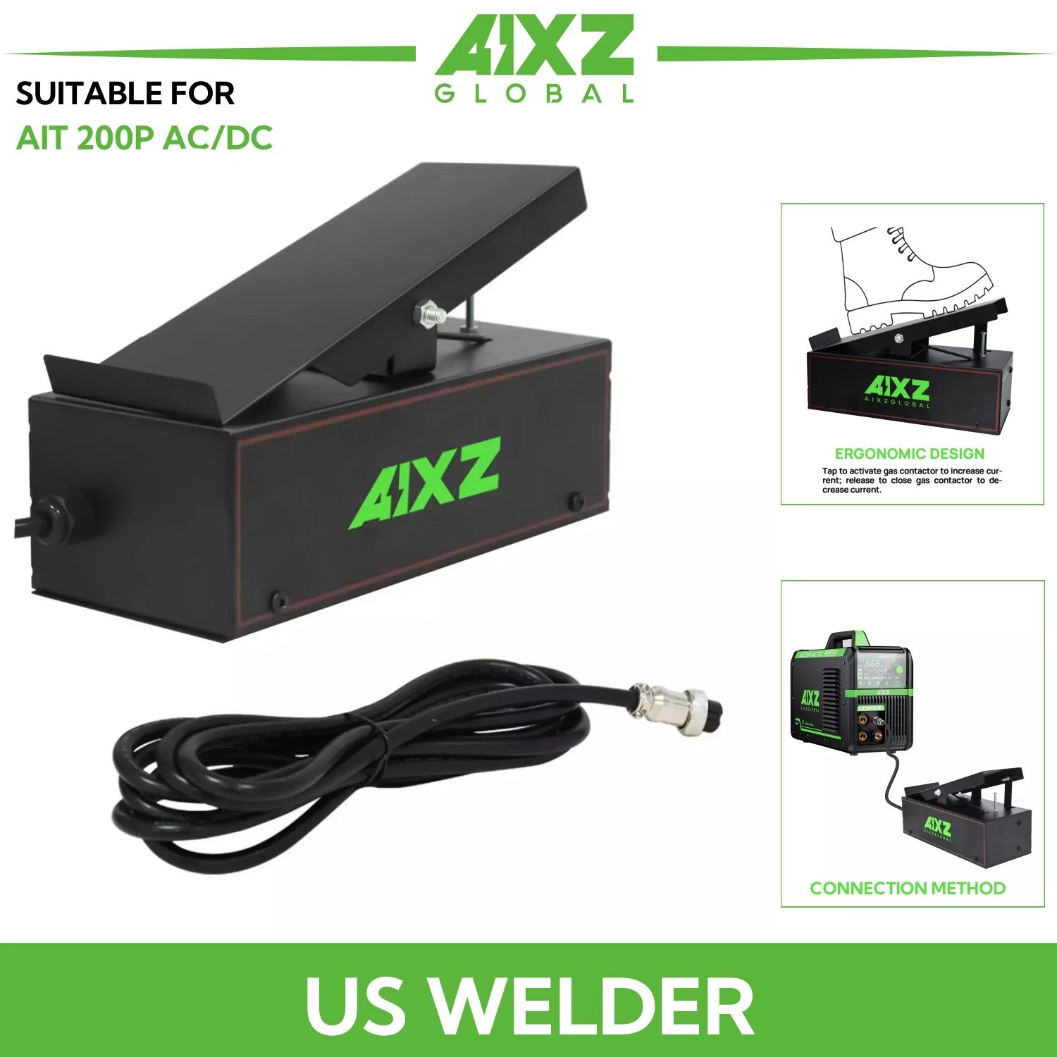 AIXZ 200A ACDC TIG Welder 110V 220V Aluminum TIG Pulse Spot MMA Welding Machine