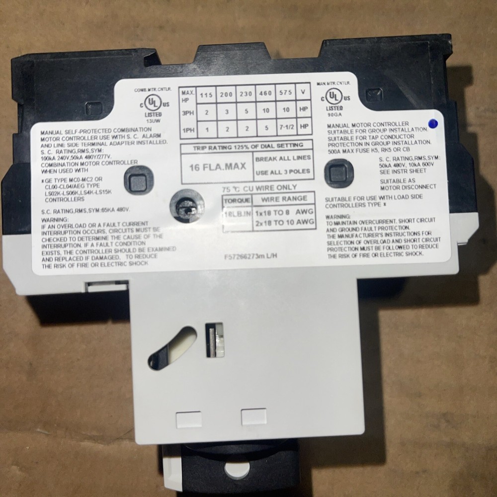 GE Manuel Motor Starter GPS1BHAM NEW TAKE OFF