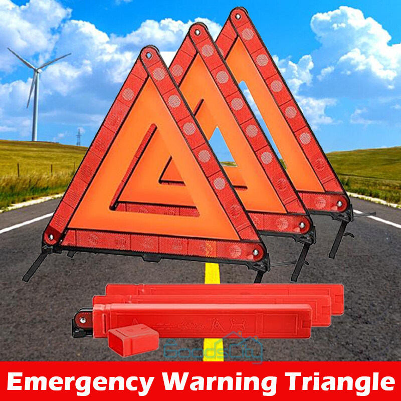 Emergency Warning Triangle DOT Approved Reflective Safety Roadside Kit for Car