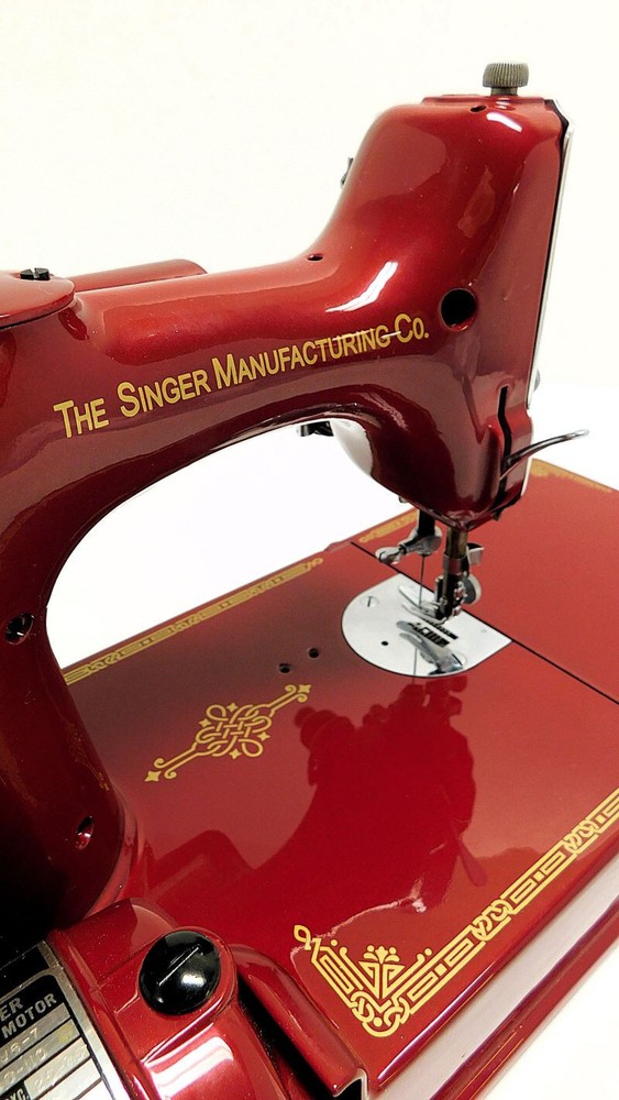 Desk Dave's "RUBY RED" Singer Featherweight 221 Sewing Machine