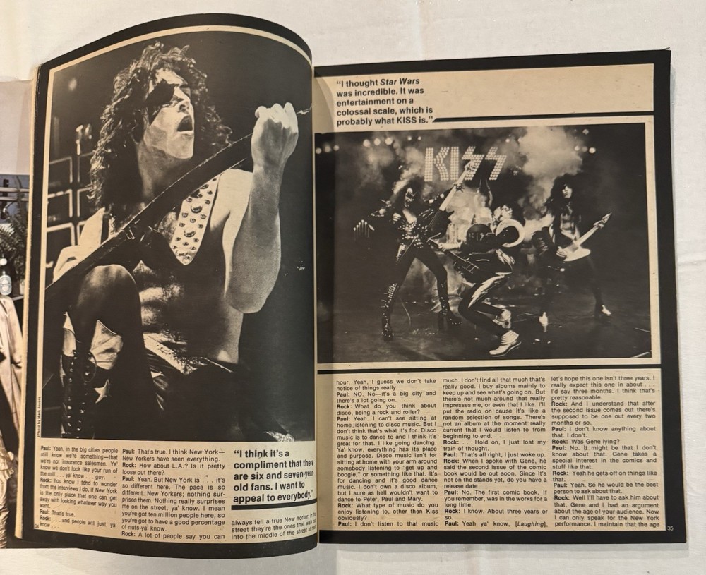 KISS ✨ VINTAGE AUCOIN ERA SPRING 1979 ROCK MANIA MAGAZINE ✨VERY NICE CONDITION ✨