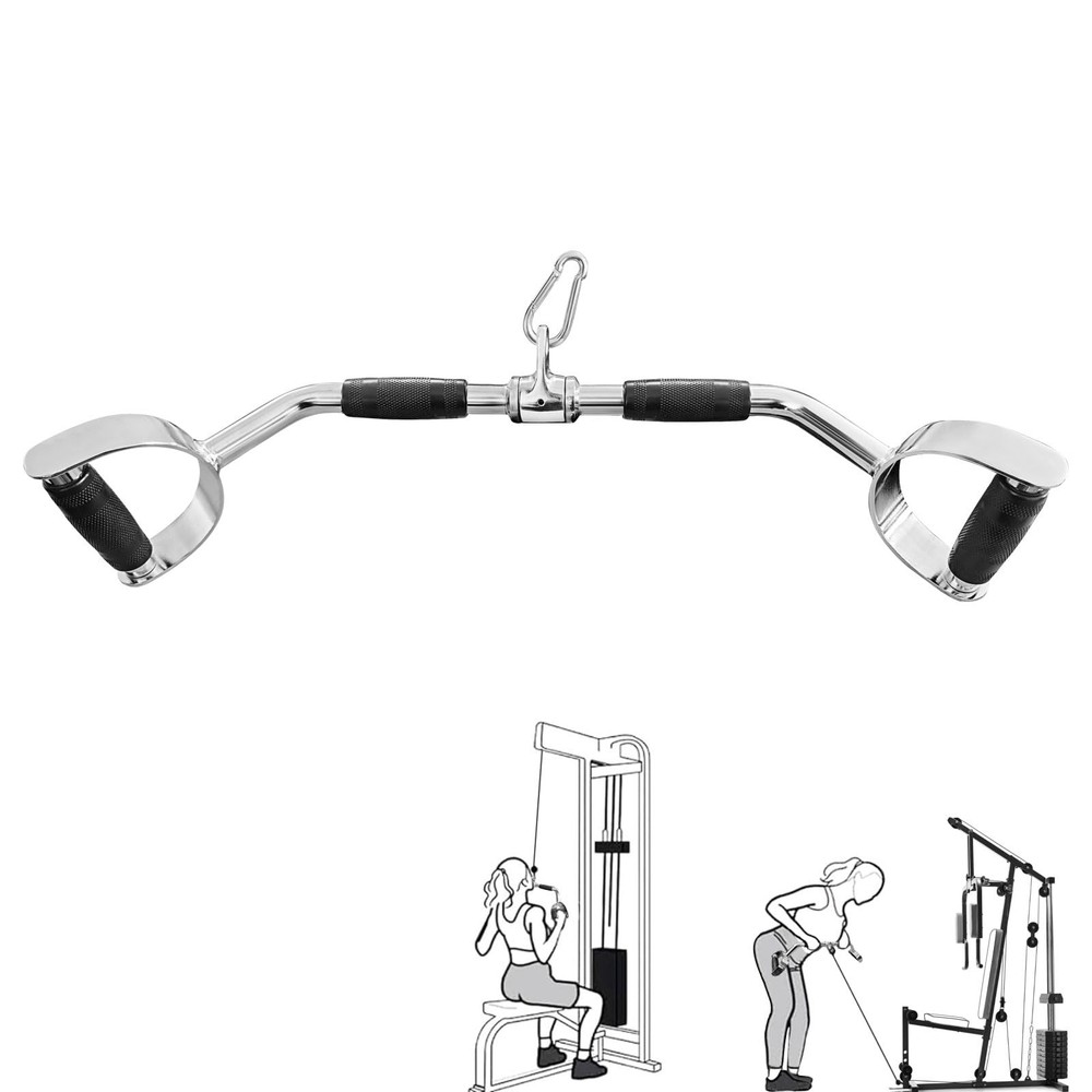 LAT Pulldown Bar Press Down Bar Heavy Duty Cable Machine Attachments V-Shaped...