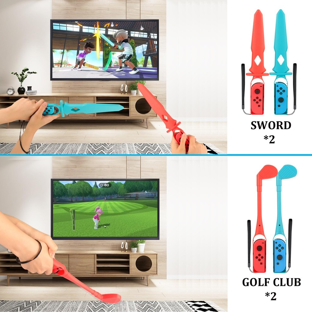 WEILE Switch Sports Accessories Bundle - Accessories, red, blue