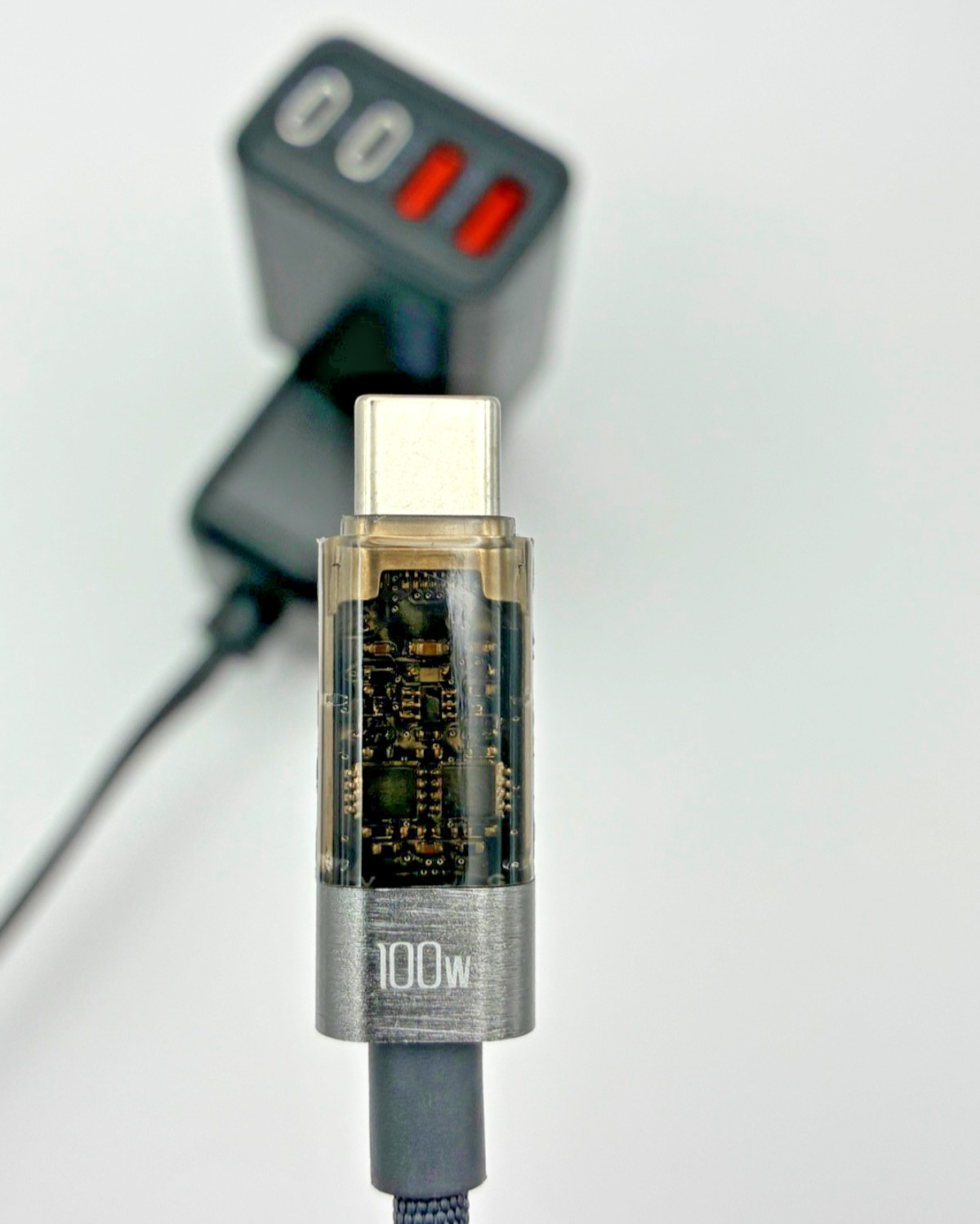 120W 4-Port USB-C PD Fast Charger US Plug + Toocki 100W USB-C Cable 1m Set