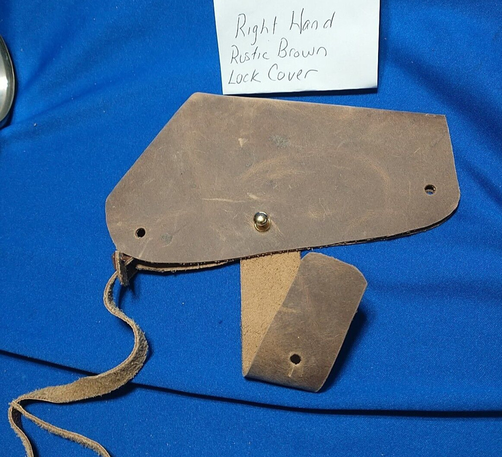 LEATHER LOCK COVER RH FLINTLOCK PERCUSSION MUZZLELOADER CUSTOM MADE BLACK POWDER