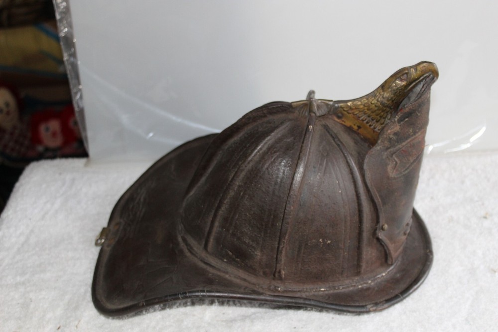 High Eagle John Olson Leather Fire Helmet
