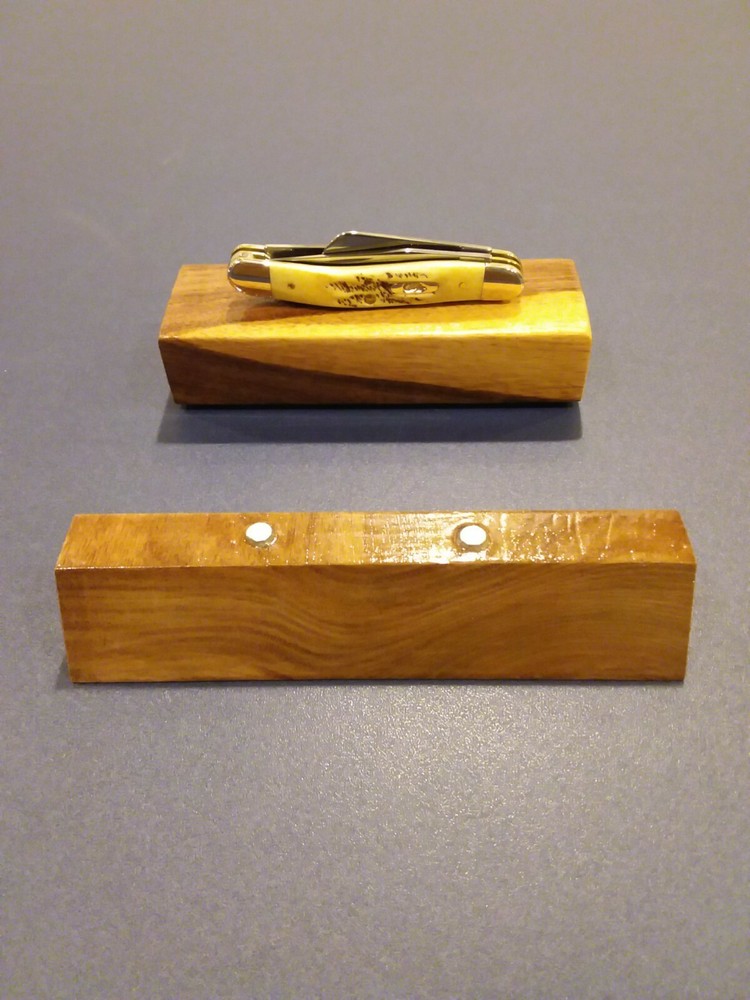 2-- BLACK WALNUT KNIFE DISPLAY STANDS