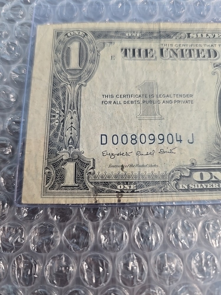 1935G $1 "NO MOTTO" SILVER CERTIFICATE BLUE NOTE