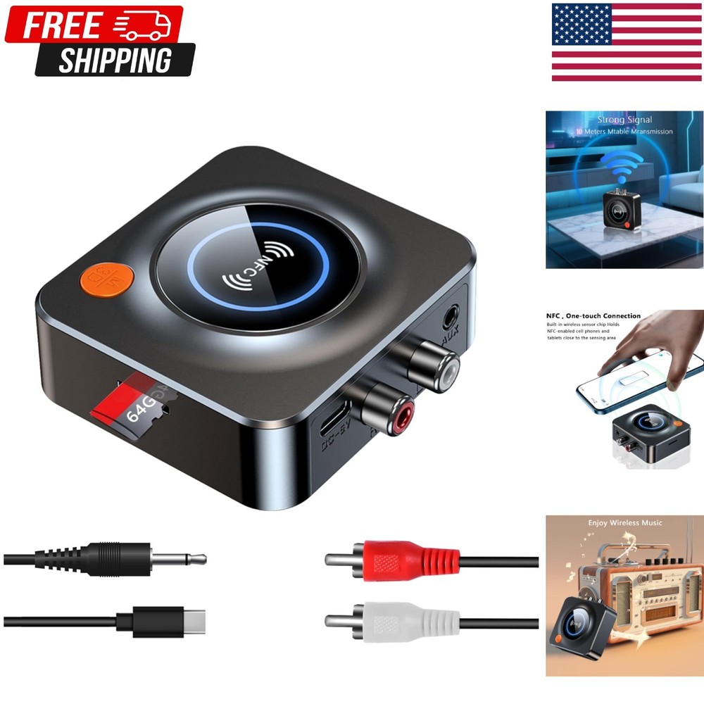 Bluetooth Receiver for Home Stereo, AUX RCA to Bluetooth Adapter for Old Speaker